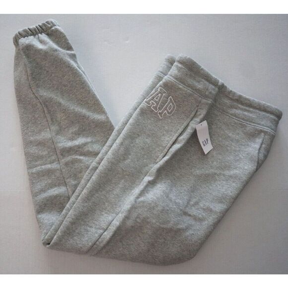 GAP 870261-07 Women's Sz Small Light Heather Gray Logo Fleece Jogger Pants - Picture 6 of 8